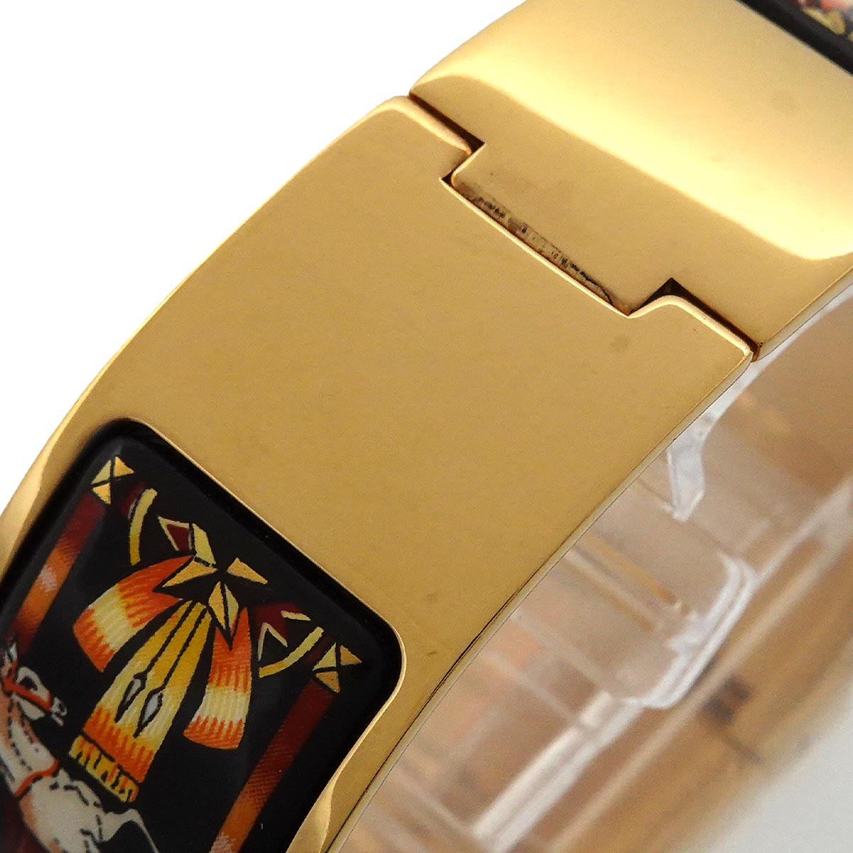 Loquet LO1.201 Quartz Gold Dial Ladies Bngle Watch