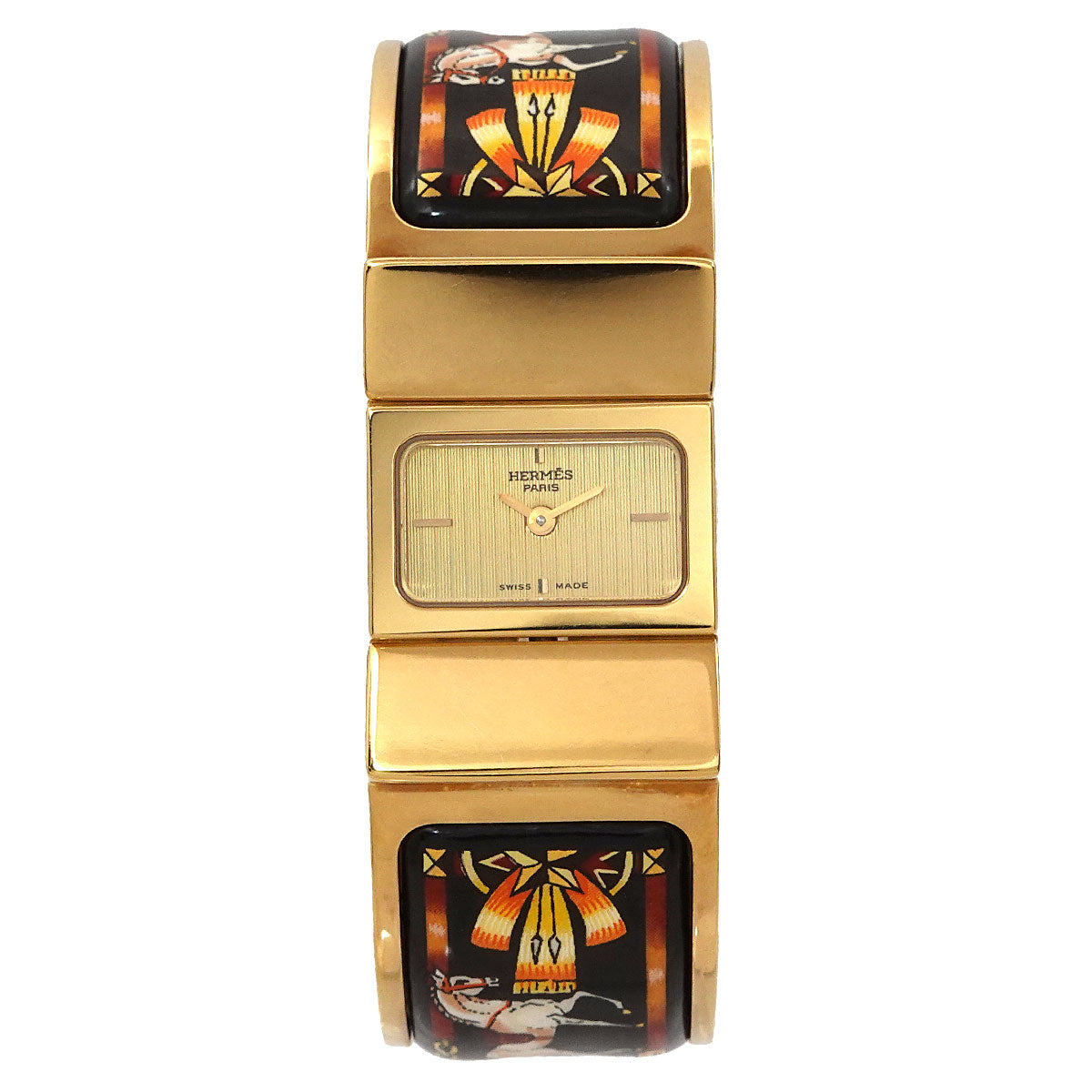 Loquet LO1.201 Quartz Gold Dial Ladies Bngle Watch