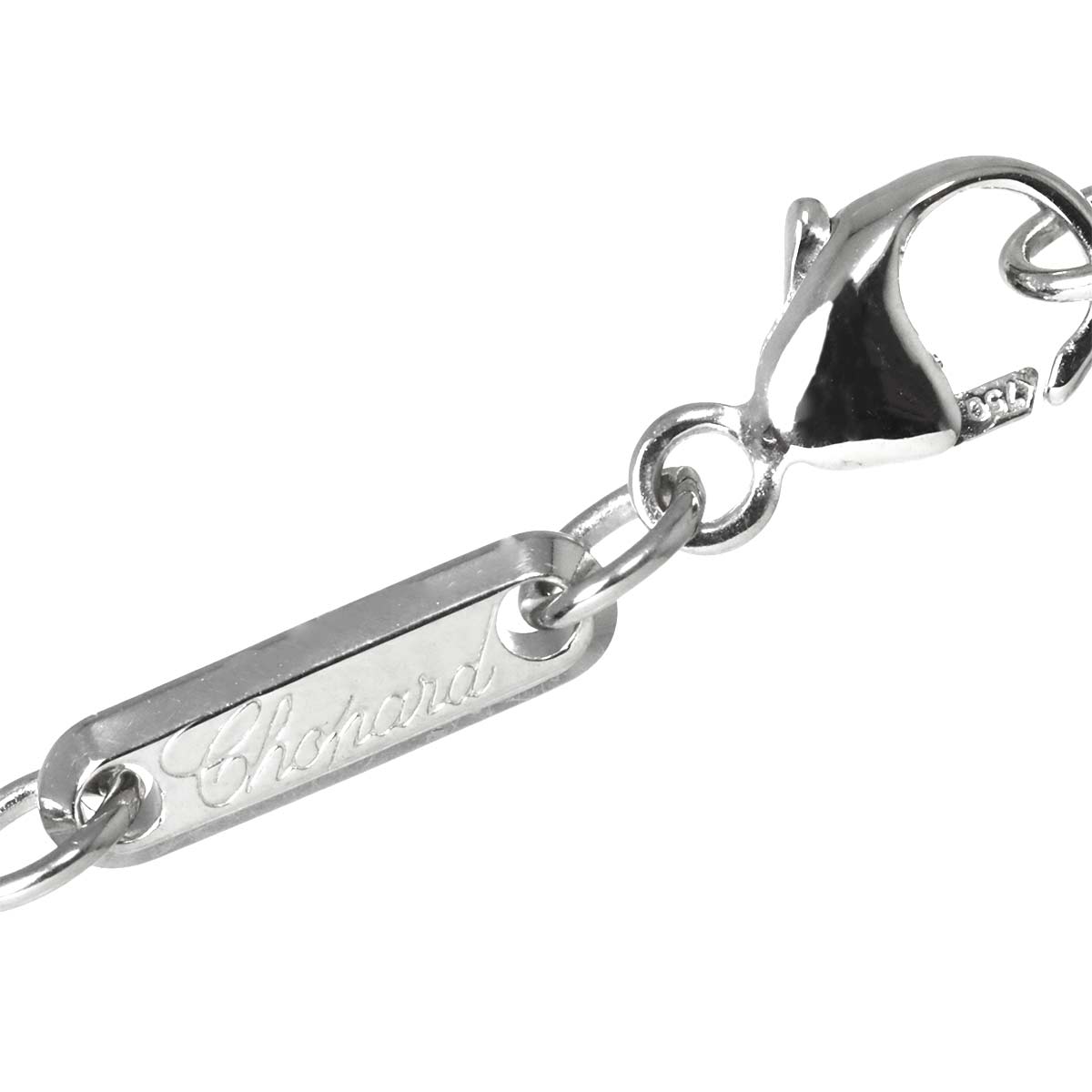 Happy Diamond Heart Necklace 18K White Gold 750