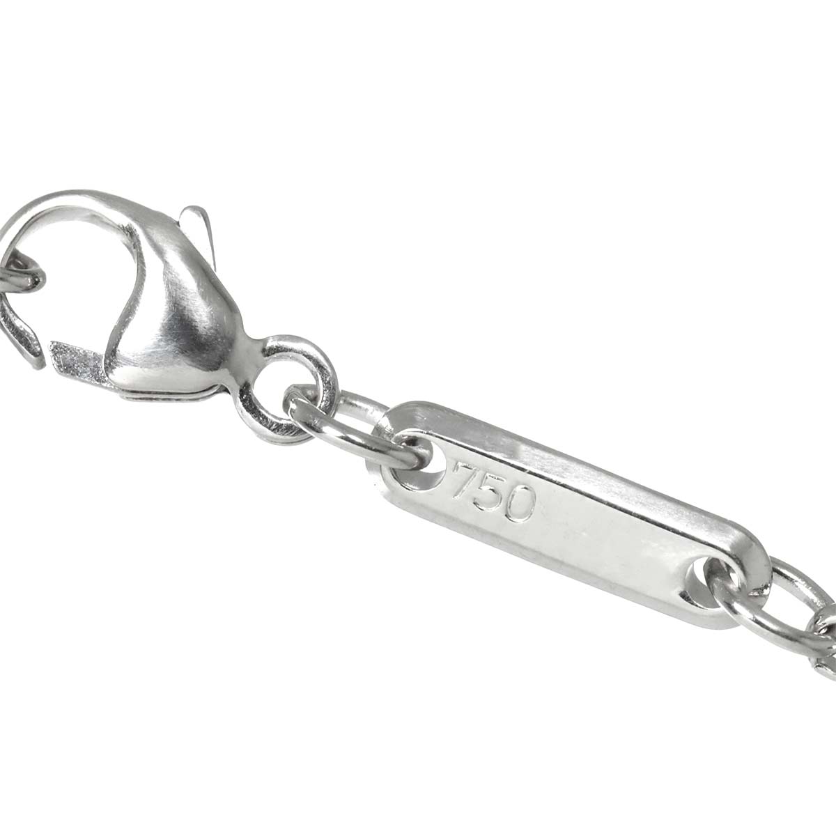 Happy Diamond Heart Necklace 18K White Gold 750