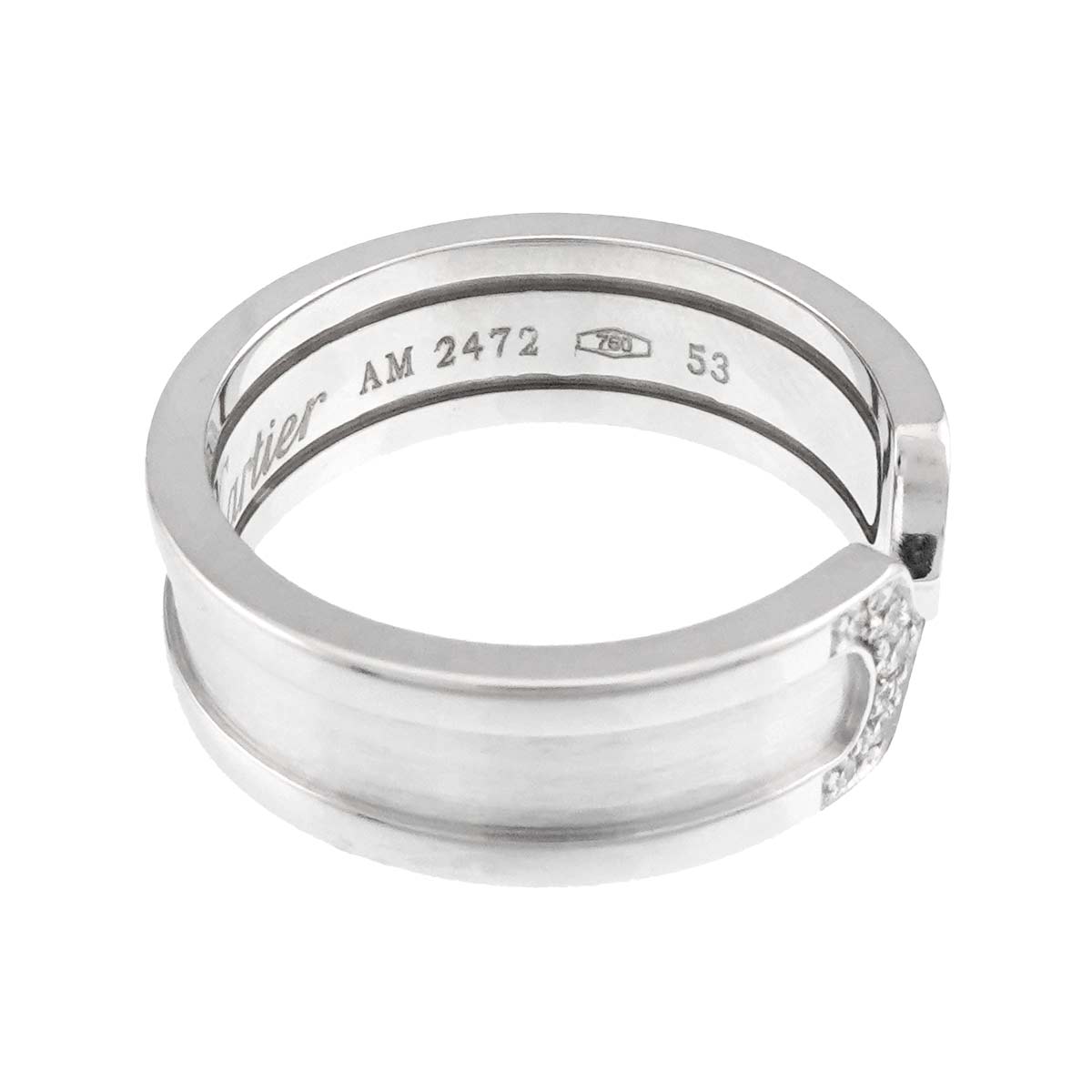 C2 Diamond SM Ring 18K WG 750 Size53 6.25-6.5(US)