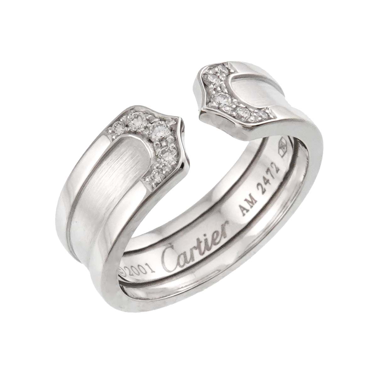 C2 Diamond SM Ring 18K WG 750 Size53 6.25-6.5(US)