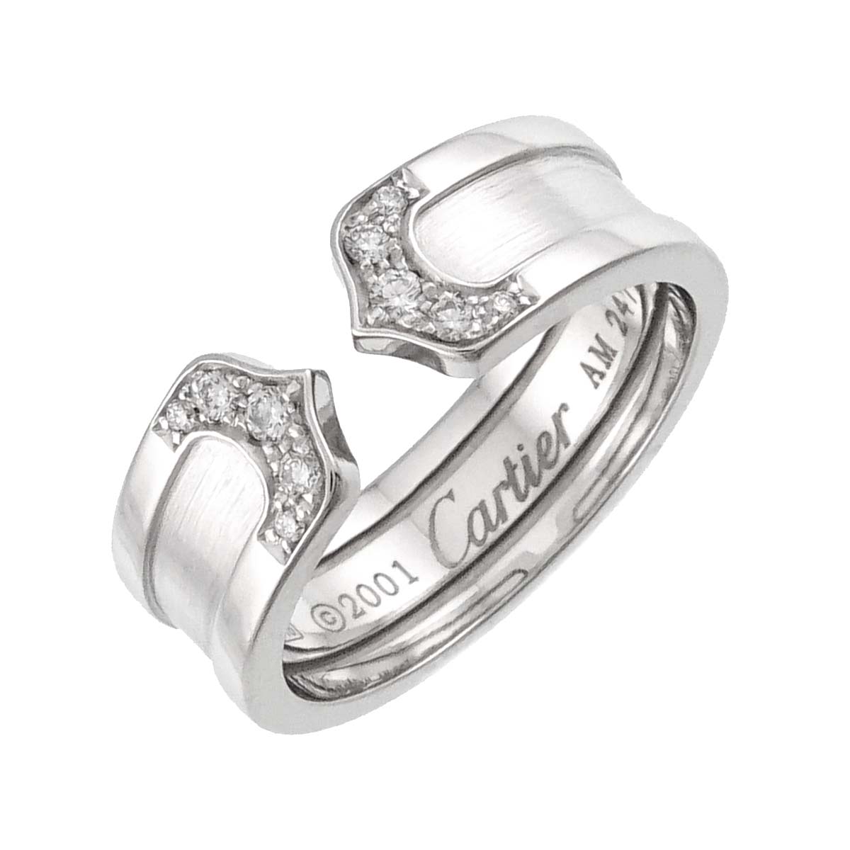 C2 Diamond SM Ring 18K WG 750 Size53 6.25-6.5(US)