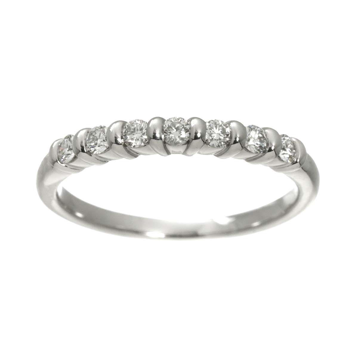 Diamond 0.25ct Ring 18K White Gold 750 Size5.5-5.75(US)