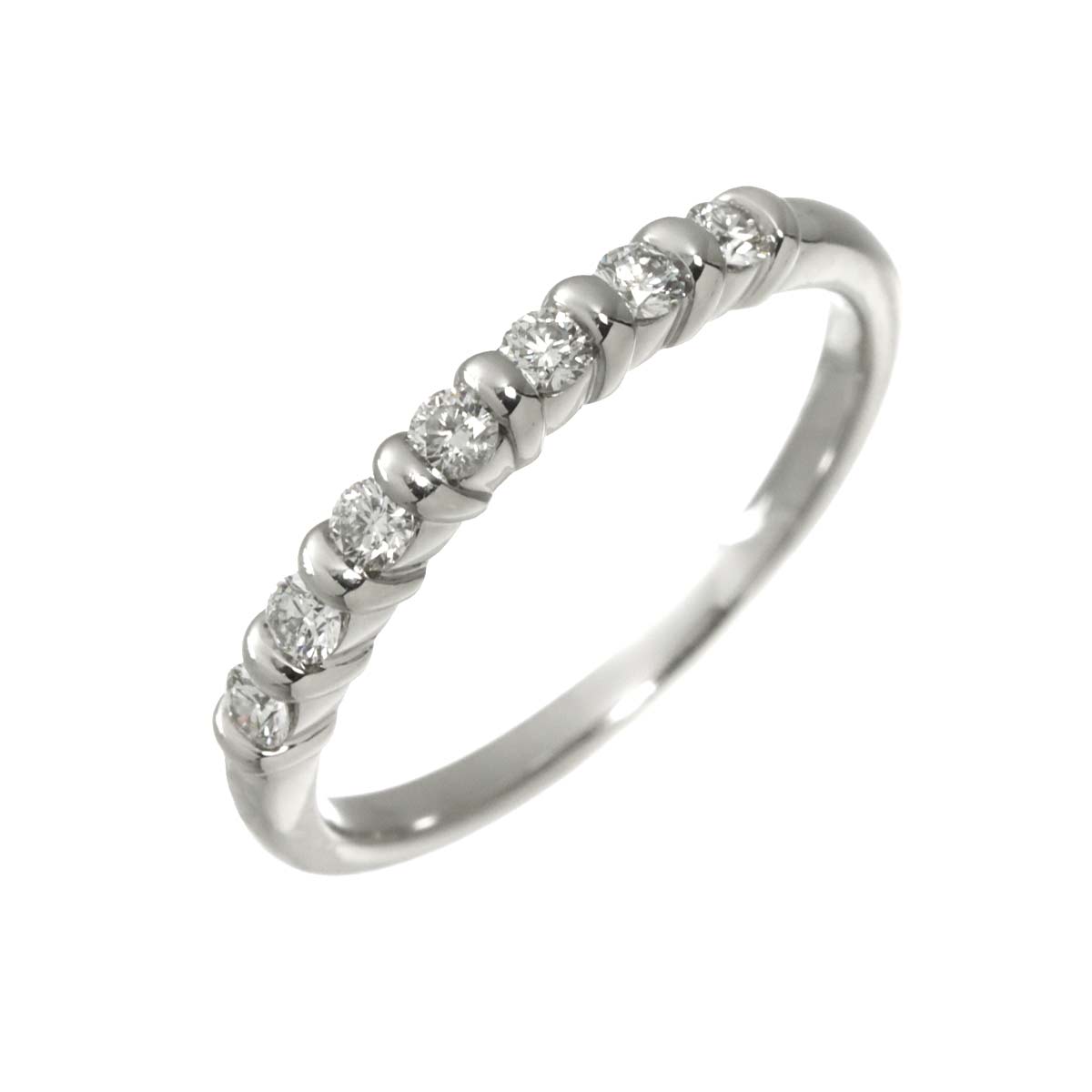 Diamond 0.25ct Ring 18K White Gold 750 Size5.5-5.75(US)