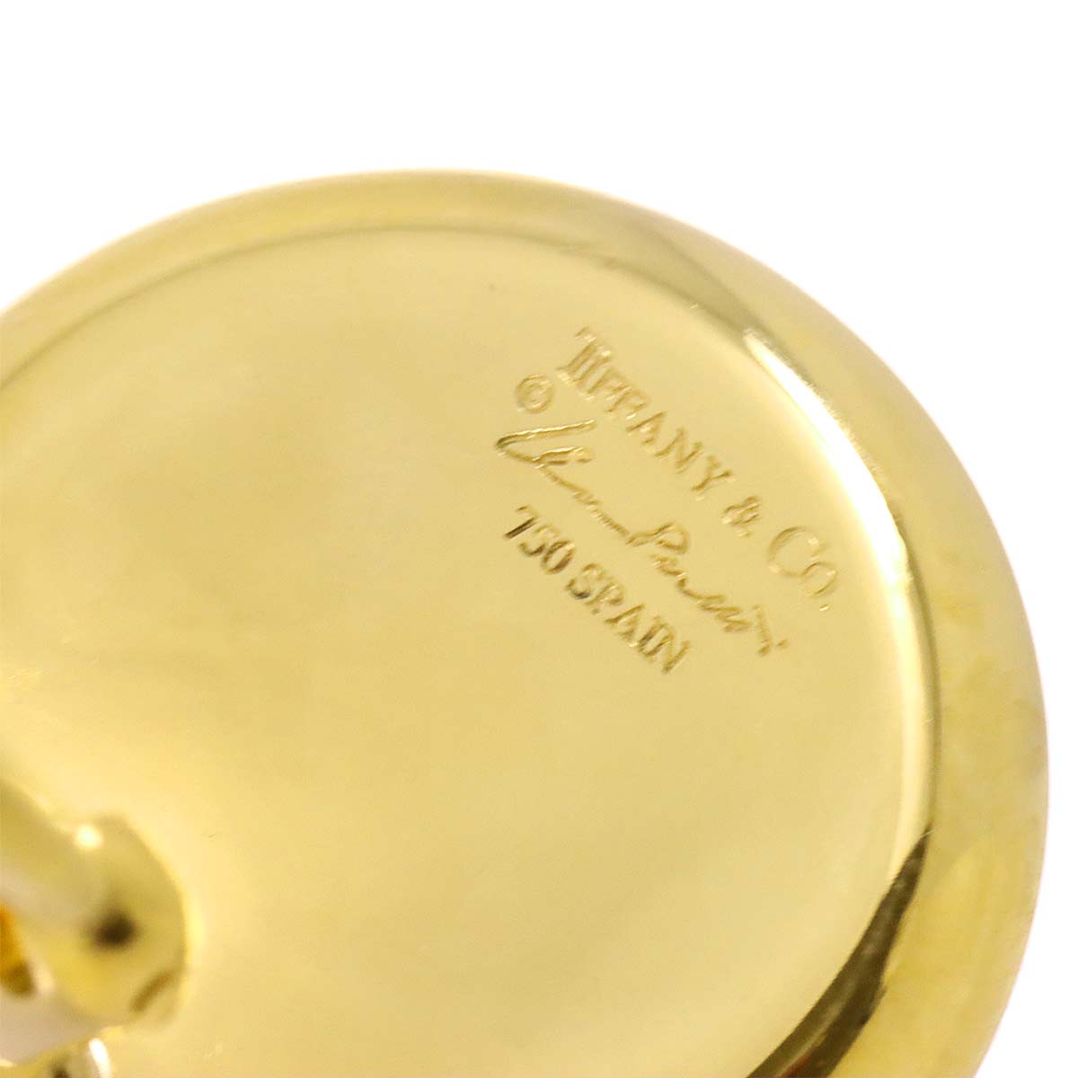 Bean Earrings Clip on 18K Yellow Gold 750