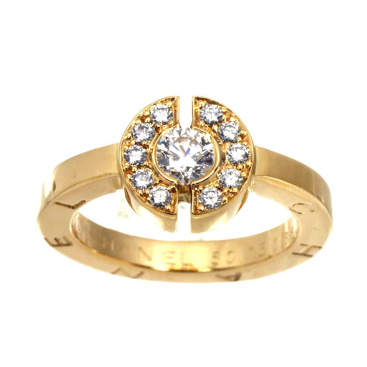Diamond Ring 18K Yellow Gold 750 Size50 4.75-5(US)