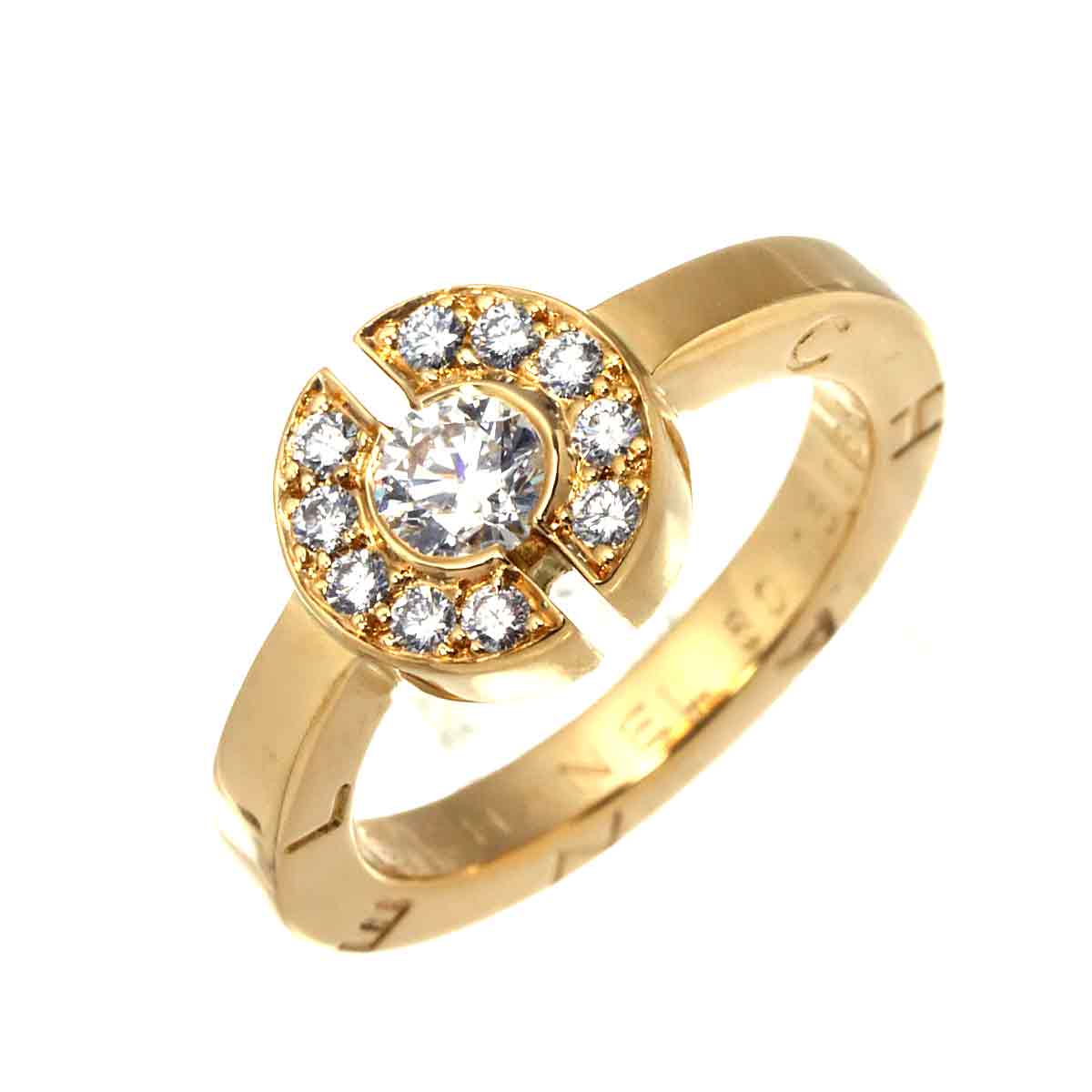 Diamond Ring 18K Yellow Gold 750 Size50 4.75-5(US)