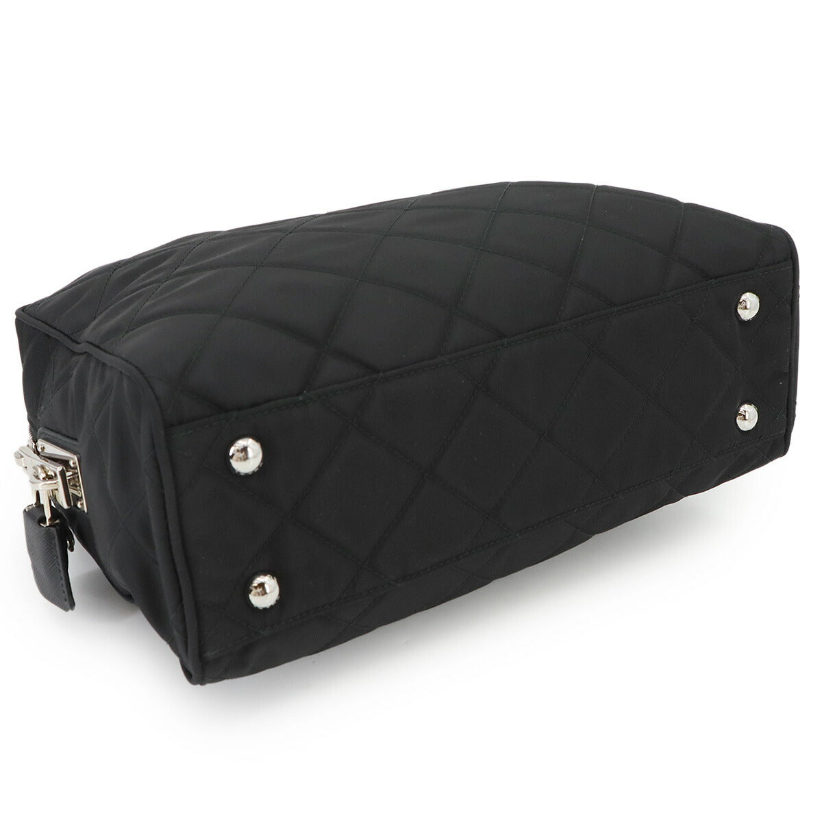 Chain Shoulder Bag Quilting Nylon Leather Nero Black 1BB903