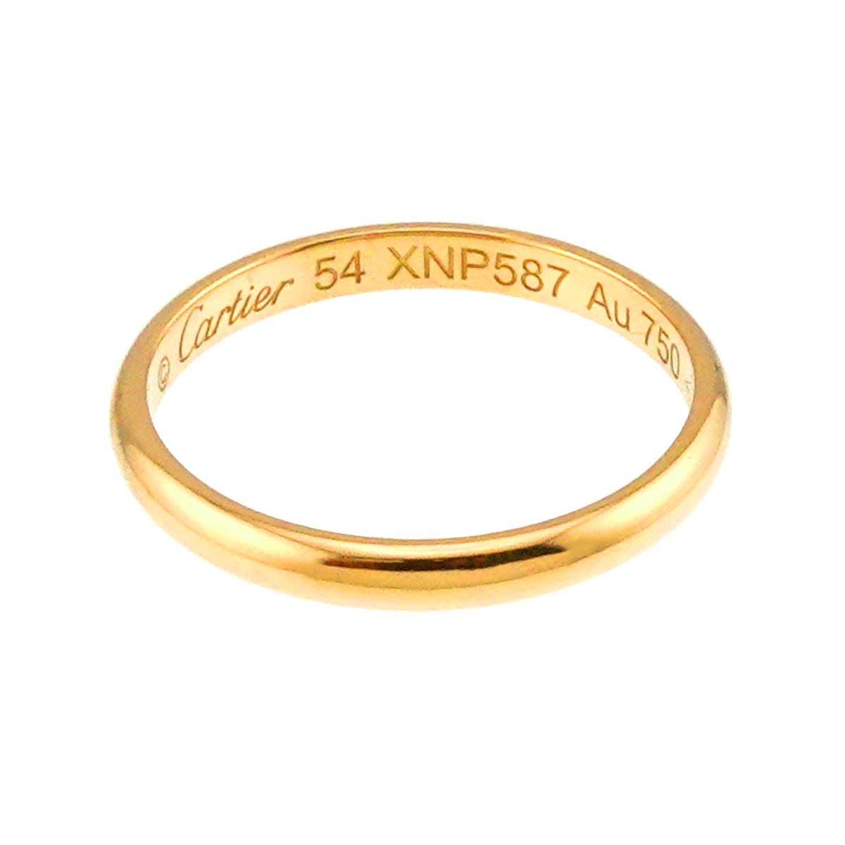 Classic Band Ring 18K Yellow Gold 750 size54 6.75US)