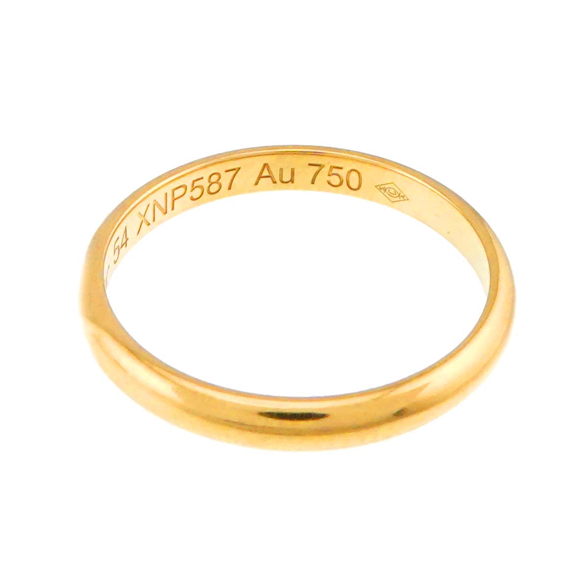 Classic Band Ring 18K Yellow Gold 750 size54 6.75US)