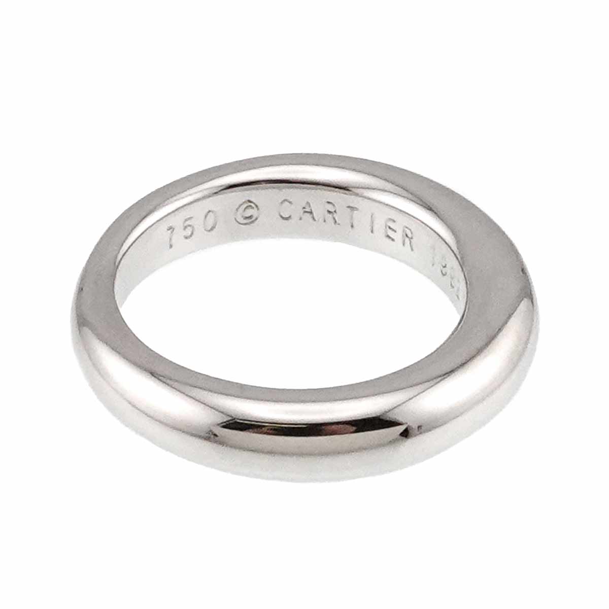 Ellipse Ring 18K White Gold 750 size48 4.5(US)