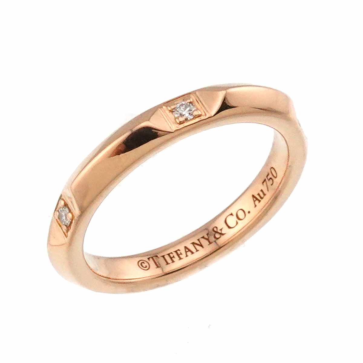 True Diamond Ring 18K PG Pink Gold 750 size3.25(US)
