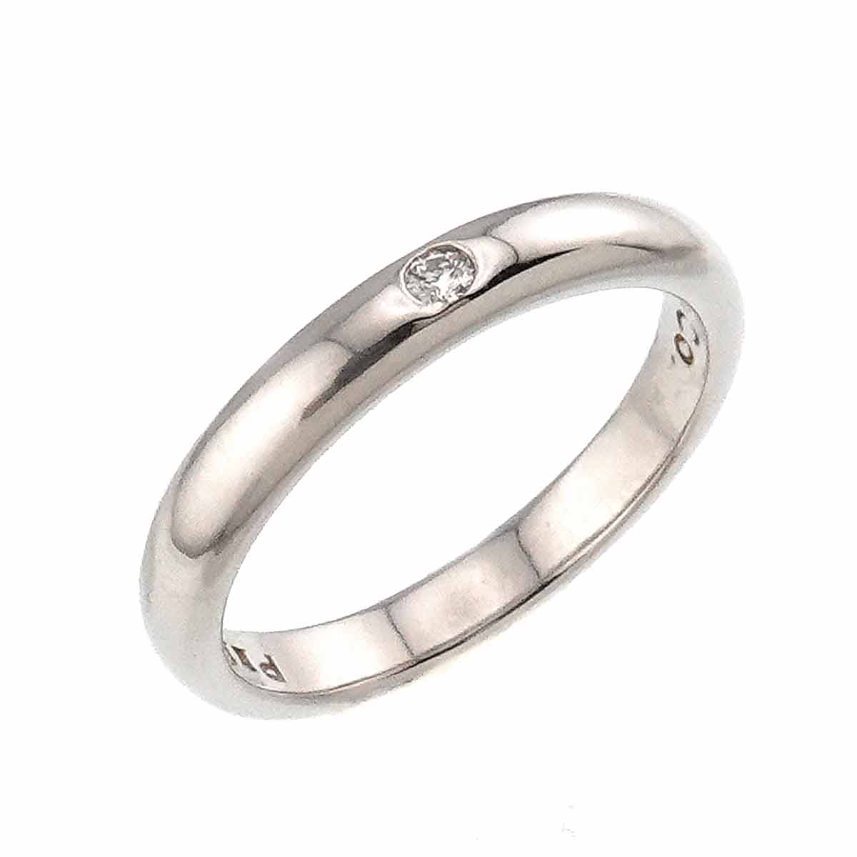 Stacking Band Ring Diamond 1P Platinum Size4.5(US)