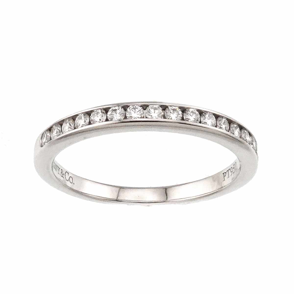 Half Diamond Band Ring Pt Platinum size4.75-5(US)