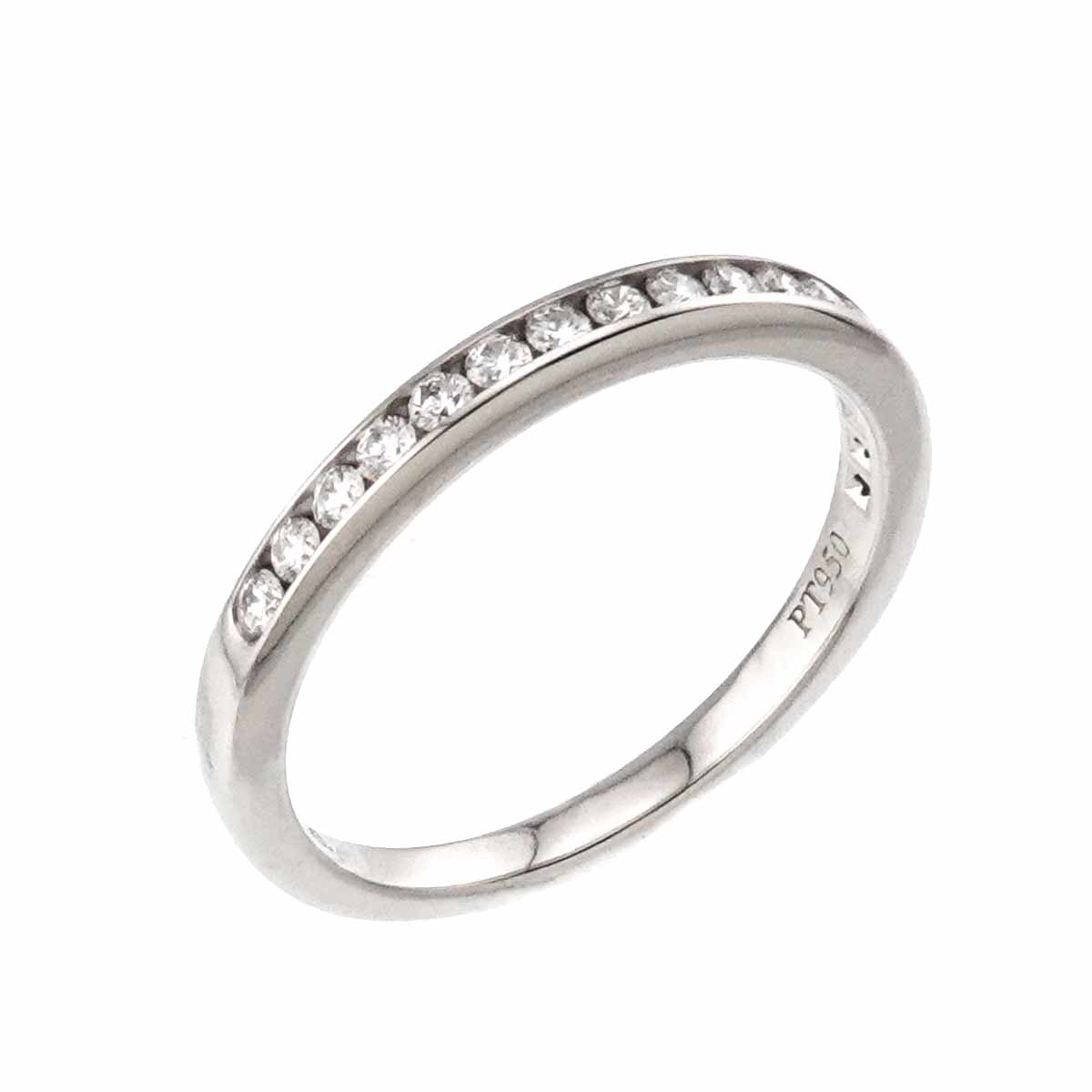 Half Diamond Band Ring Pt Platinum size4.75-5(US)
