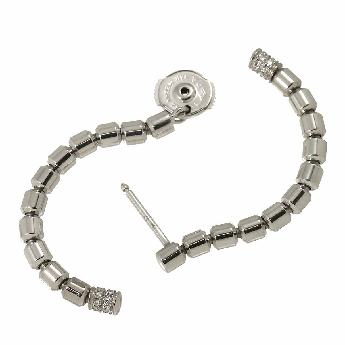 Diamond Earring Pierced 18K WG 750 One Piece only