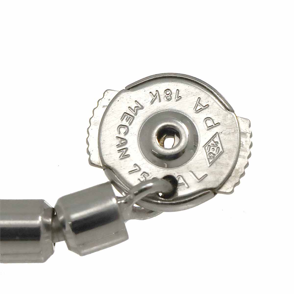 Diamond Earring Pierced 18K WG 750 One Piece only