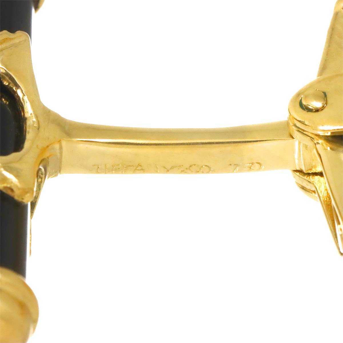 Onyx cuff links 18K Yellow Gold 750