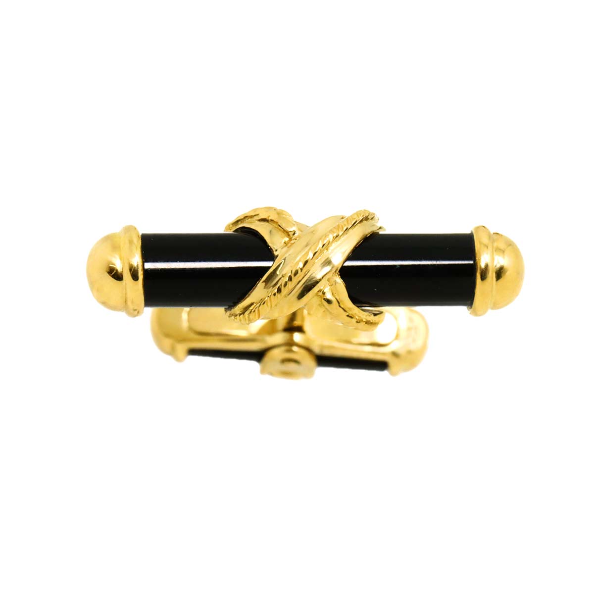 Onyx cuff links 18K Yellow Gold 750