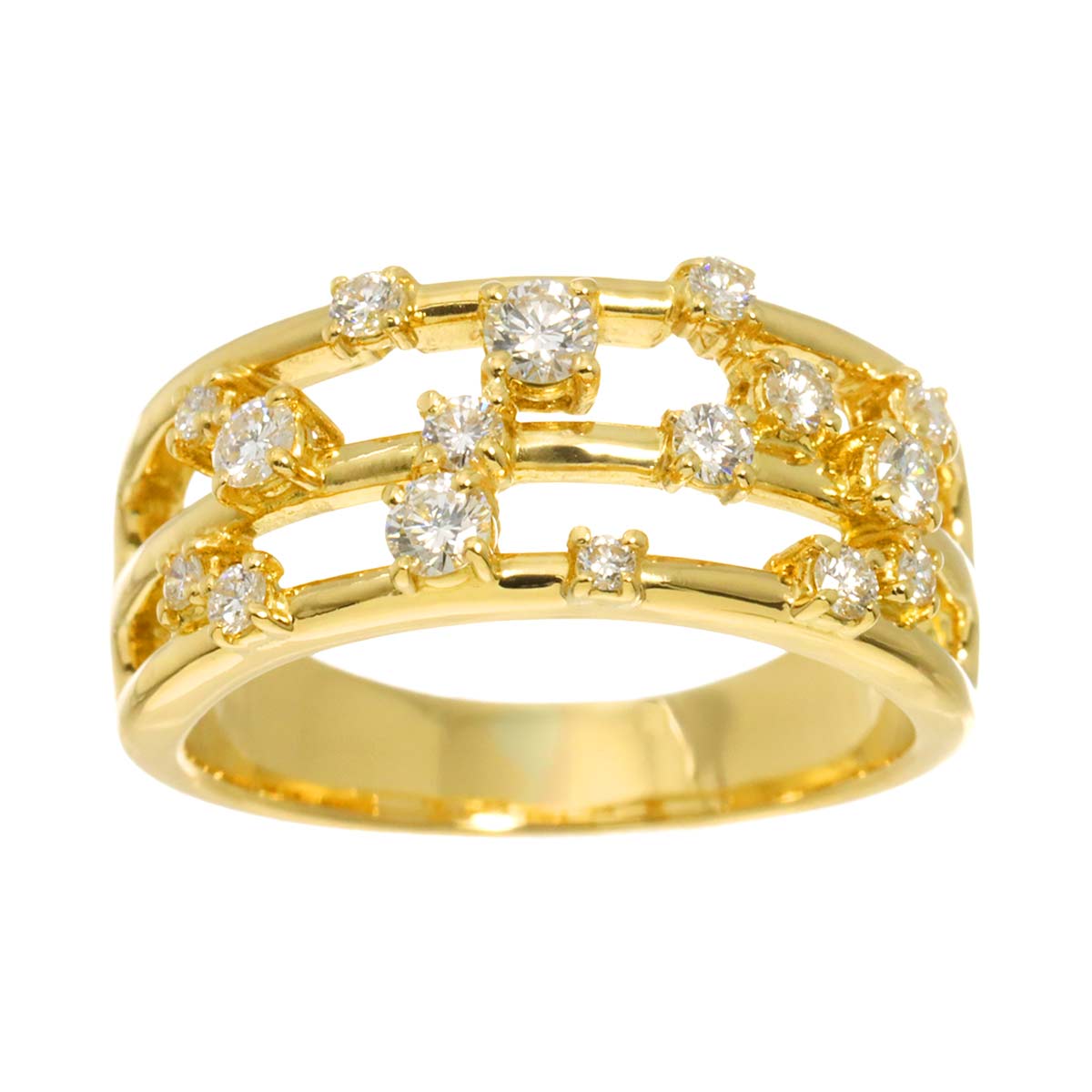 Diamond 0.47ct Ring 18K YG 750 Size6.25-6.5(US)