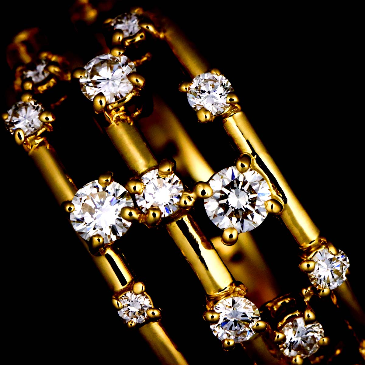 Diamond 0.47ct Ring 18K YG 750 Size6.25-6.5(US)