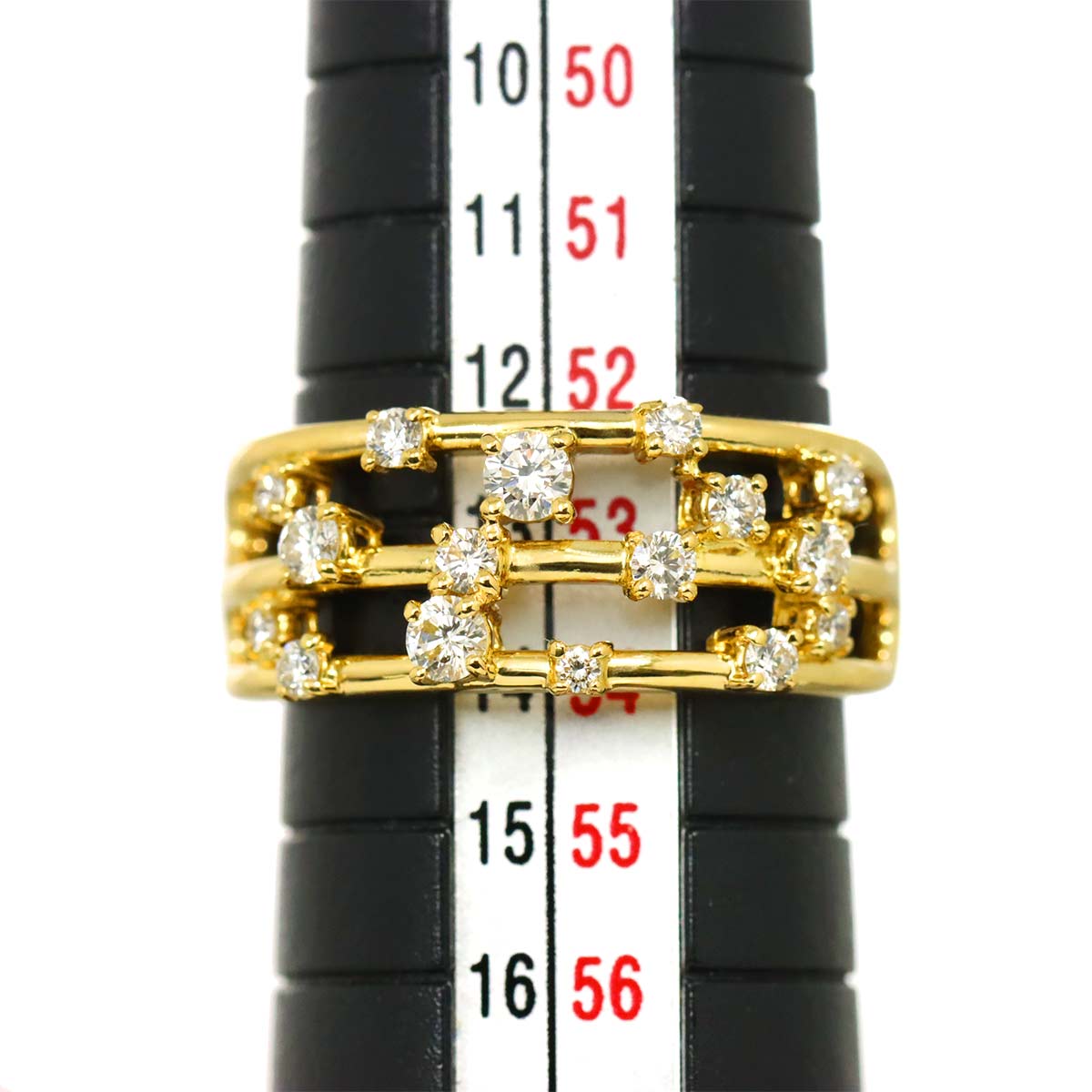 Diamond 0.47ct Ring 18K YG 750 Size6.25-6.5(US)