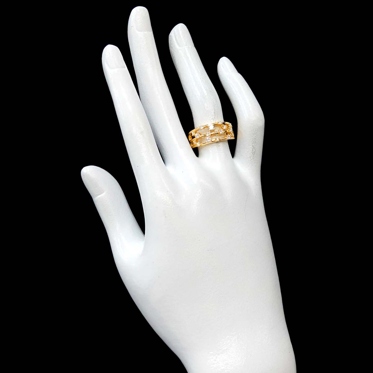 Diamond 0.47ct Ring 18K YG 750 Size6.25-6.5(US)