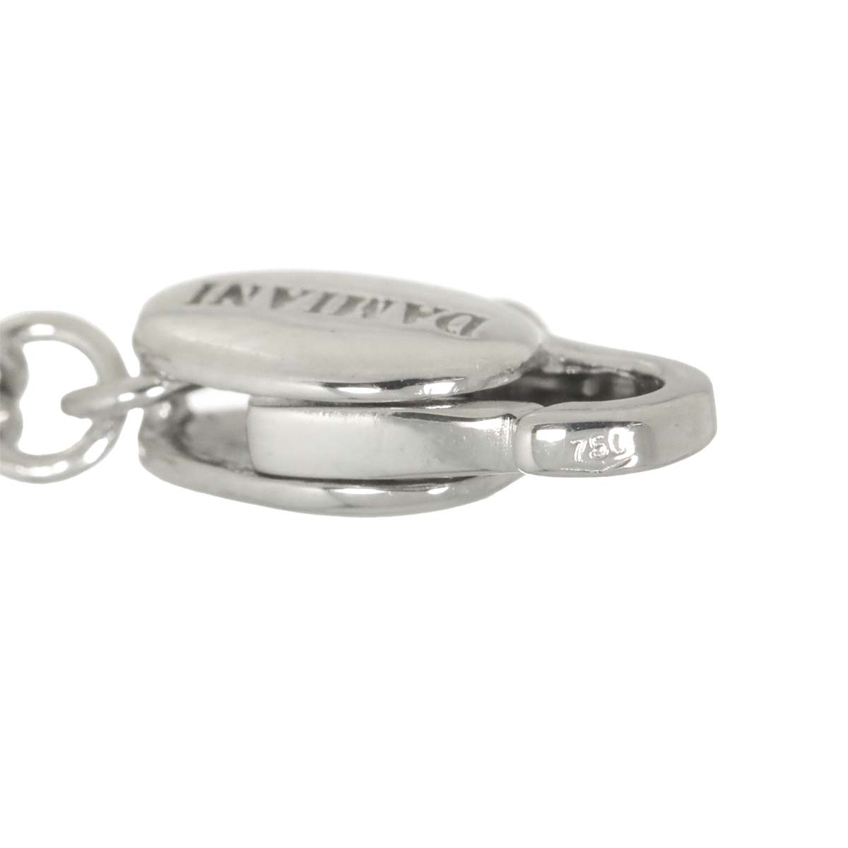 Moon Motif Diamond Necklace 18K WG 750