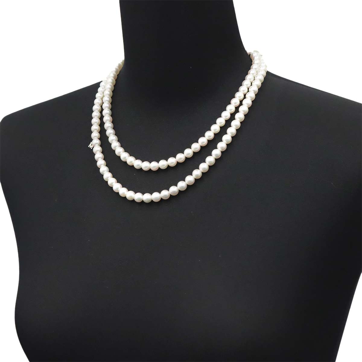 Infinity Akoya Pearl 7.3-7.0mm Long Necklace 18K WG 90301869