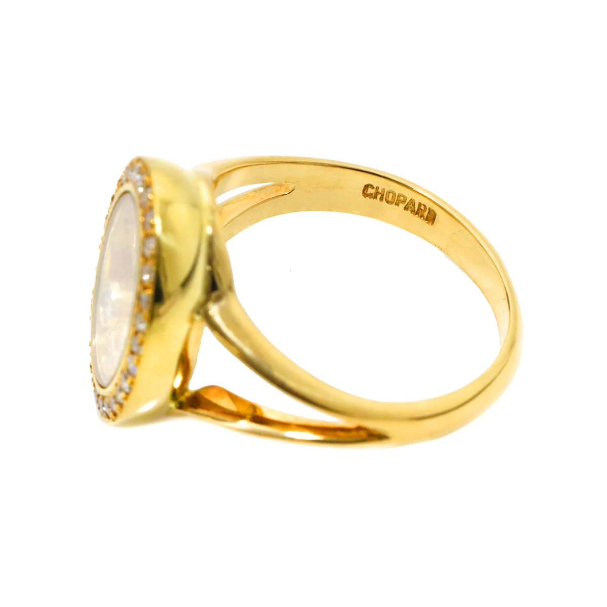 Happy Diamond Ring 18K YG 750 Size6(US)