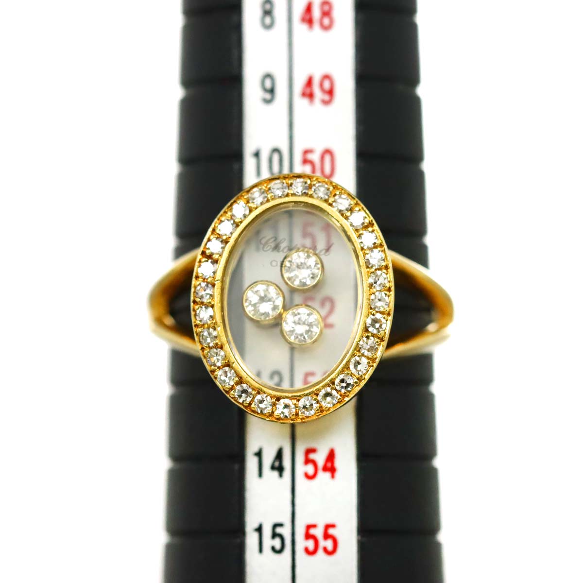 Happy Diamond Ring 18K YG 750 Size6(US)