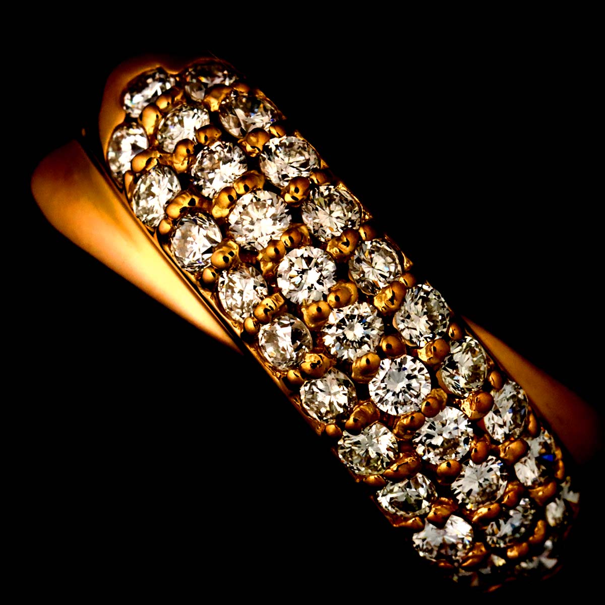 Diamond 0.50ct Ring 18K PG 750 Size6(US)