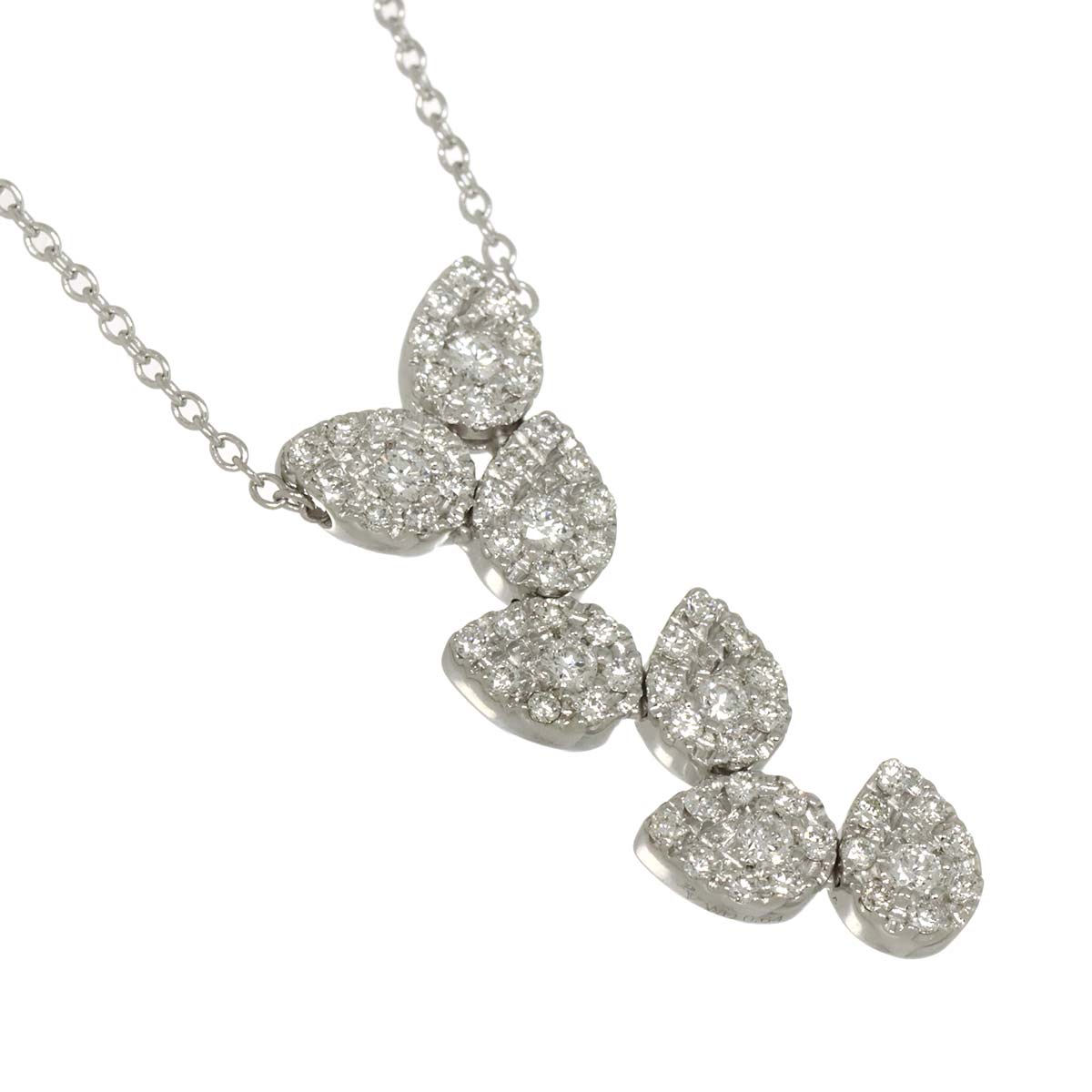 Diamond 0.64ct Necklace 18K White Gold 750