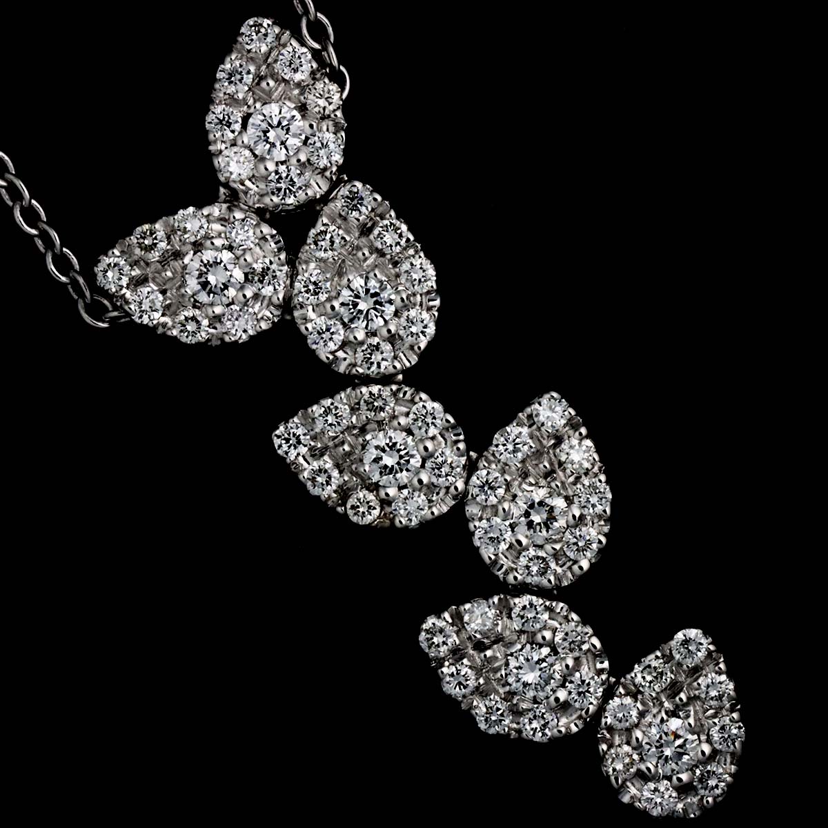 Diamond 0.64ct Necklace 18K White Gold 750