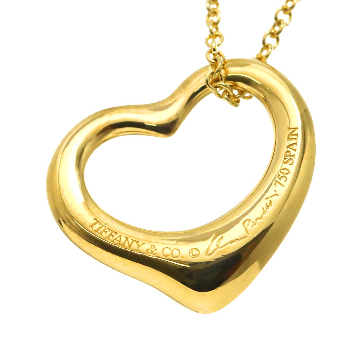 Open Heart Necklace 18K Yellow Gold 750