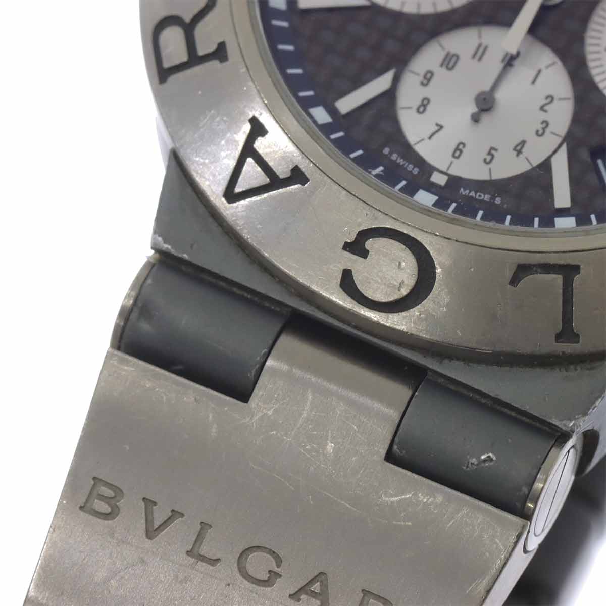 Diagono TI44TACH Titanium Date Carbon Automatic Black Dial