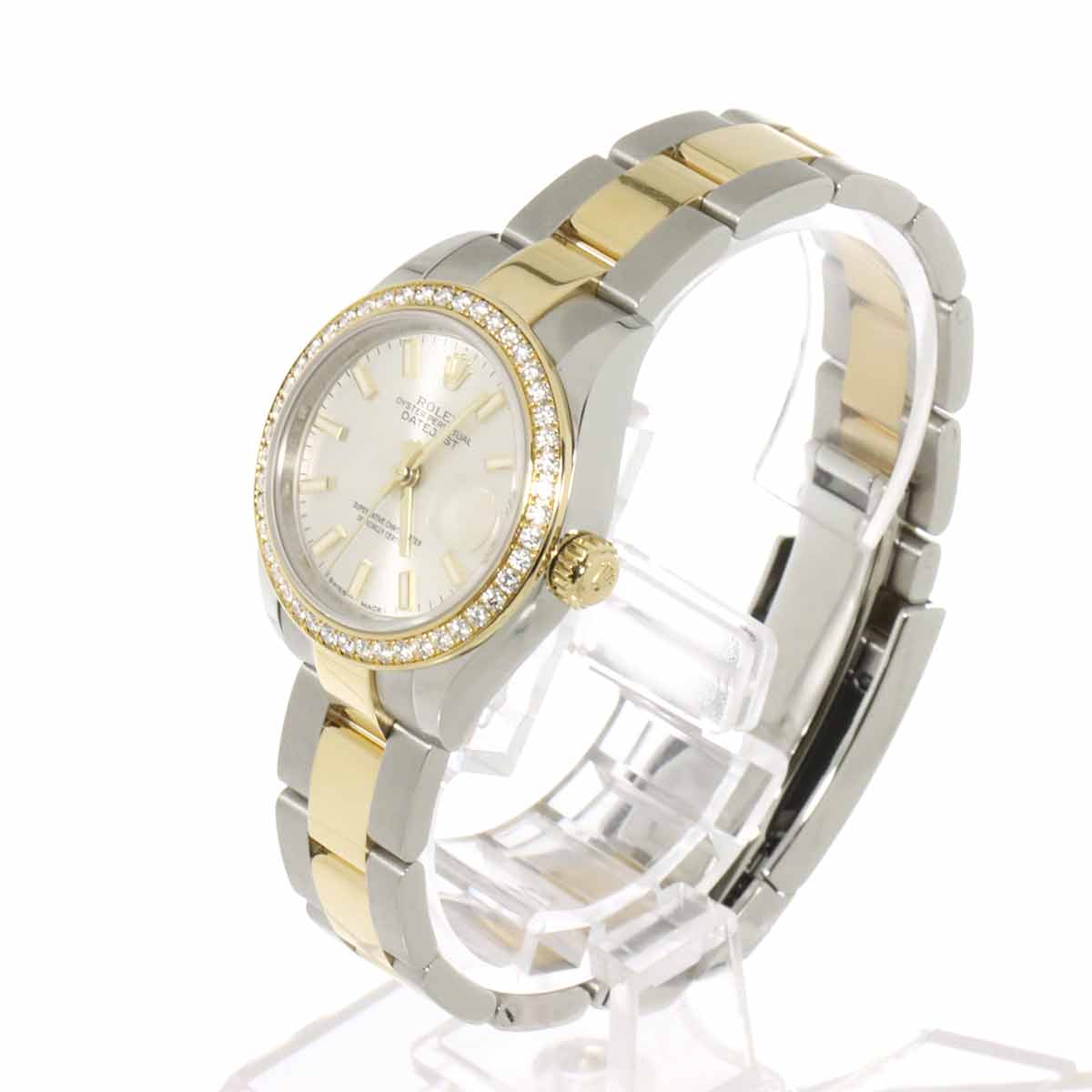 Datejust 279383RBR Random 750 YG Diamond Silver Dial Ladies