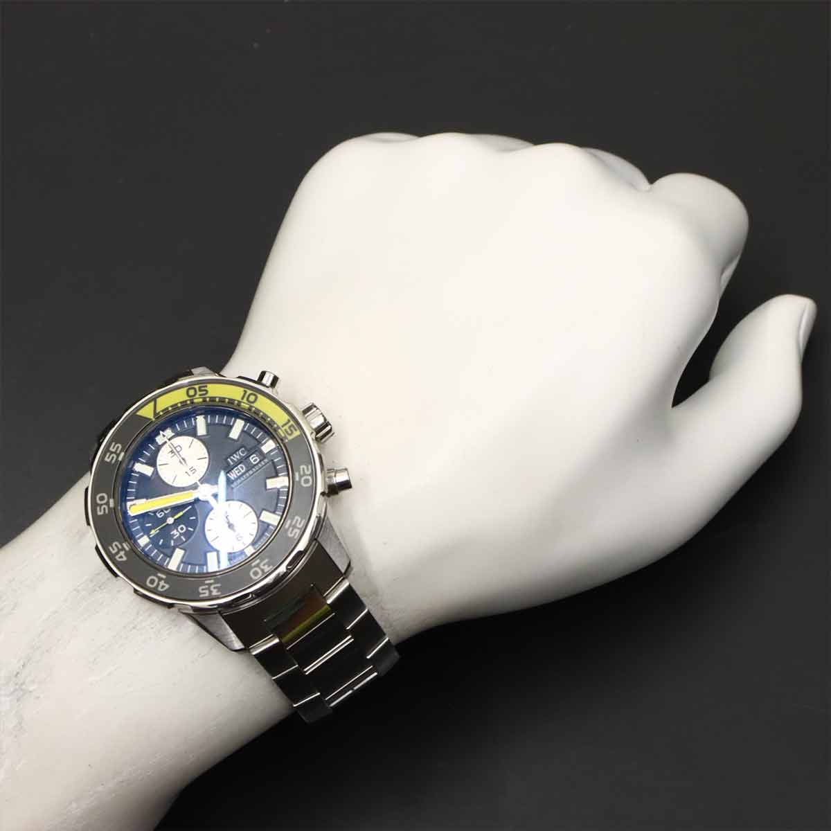 Aqua Timer IW376701 Chronograph Automatic Black Dial Mens Watch