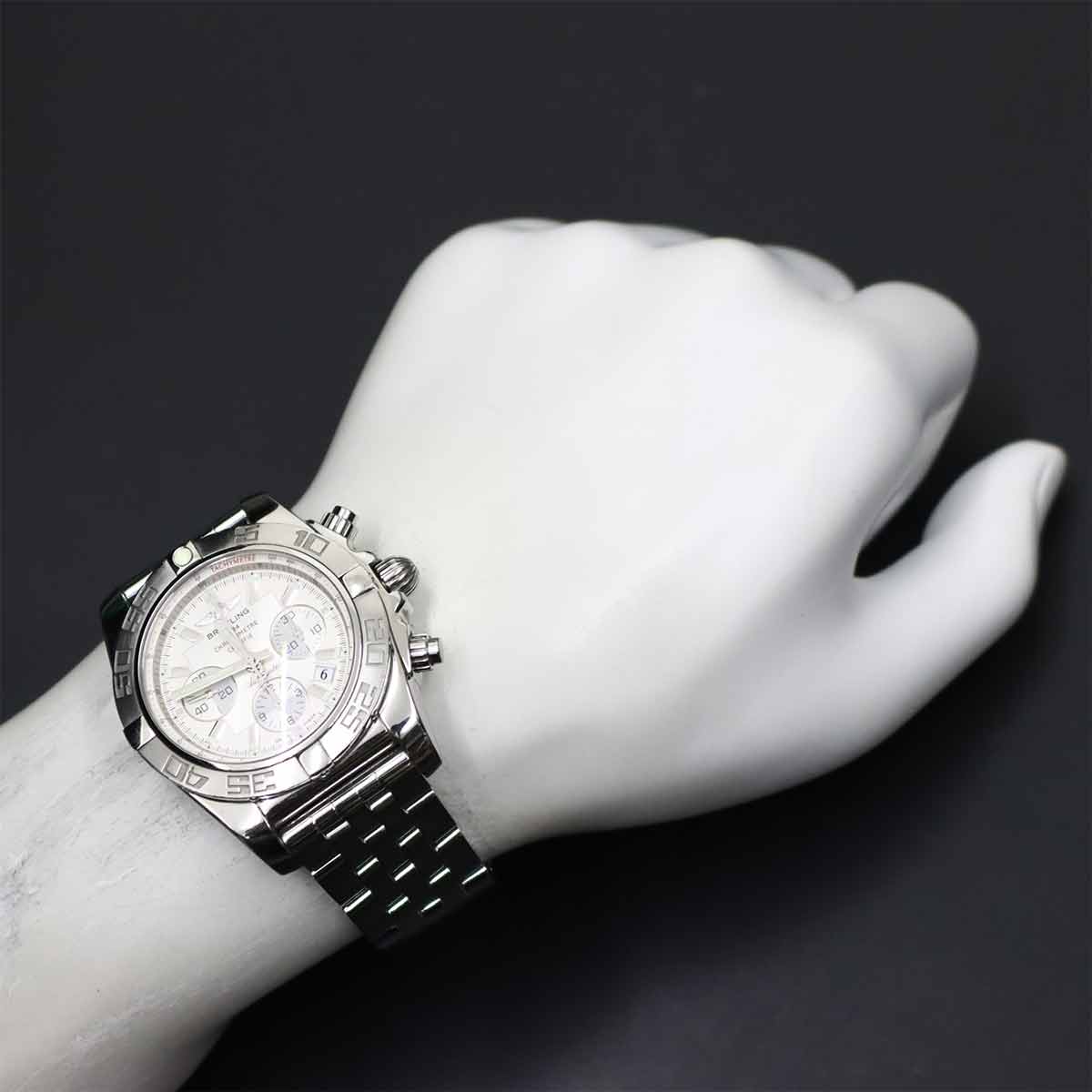 Chronomat44 AB0110 Automatic Chronograph Silver Dial Mens