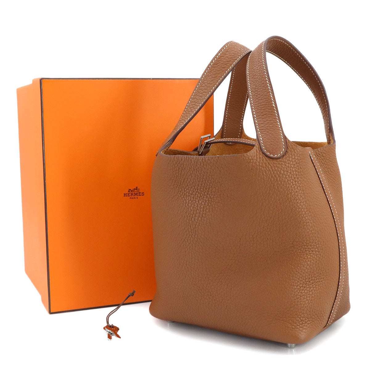 Picotin Lock PM Hand Bag Taurillon Clemence Gold Purse