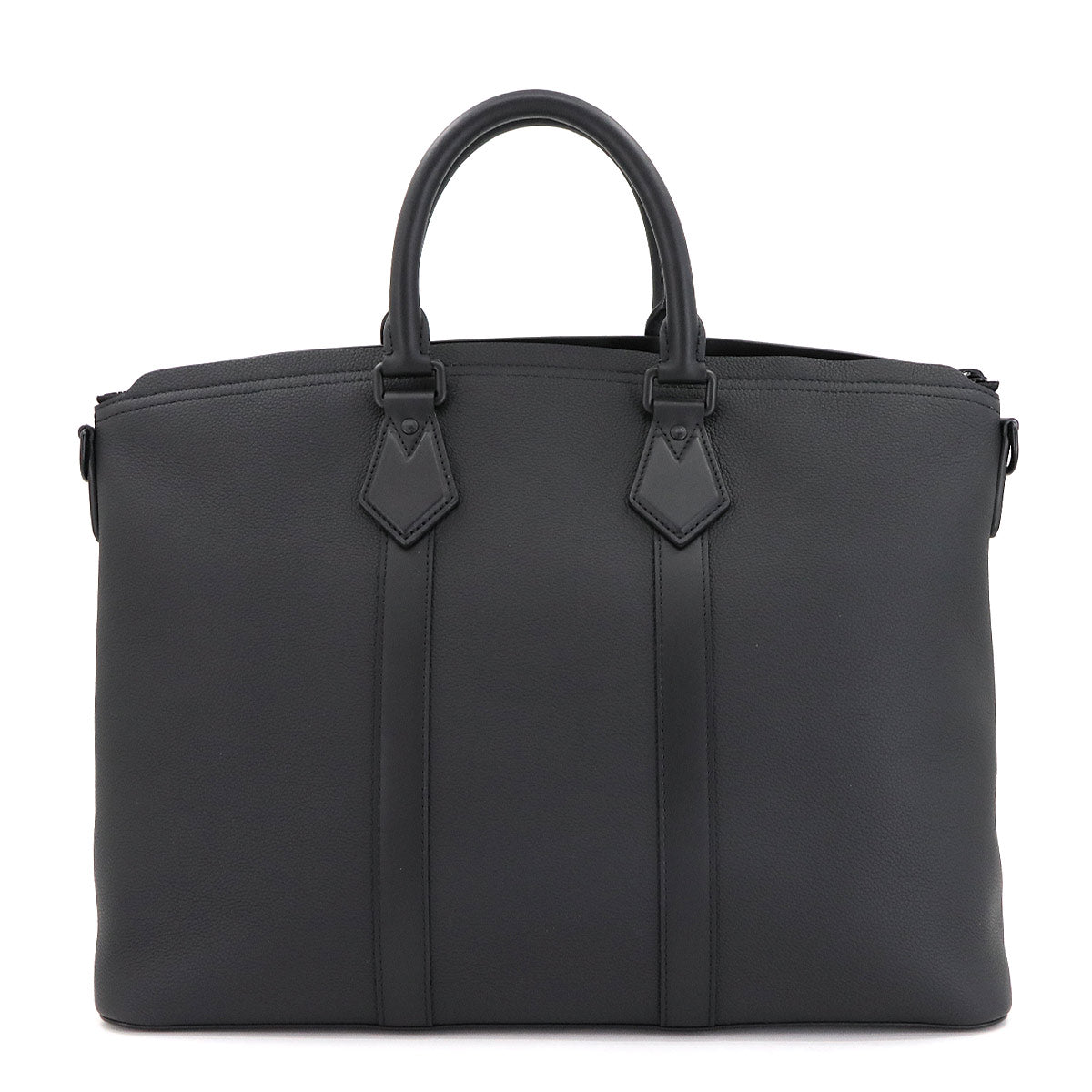 Aerogram Lock It Tote Shoulder Bag Leather Black M59158