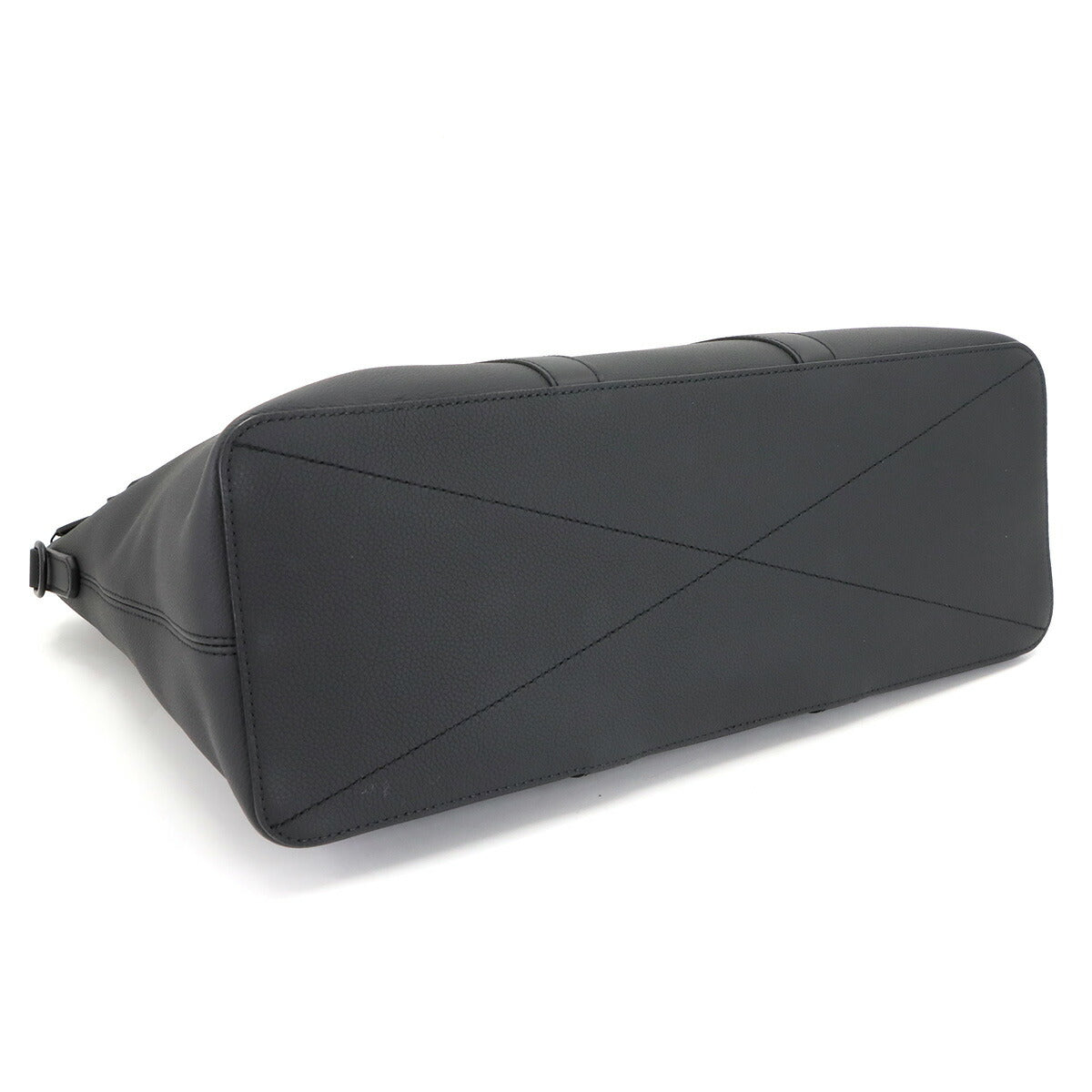 Aerogram Lock It Tote Shoulder Bag Leather Black M59158