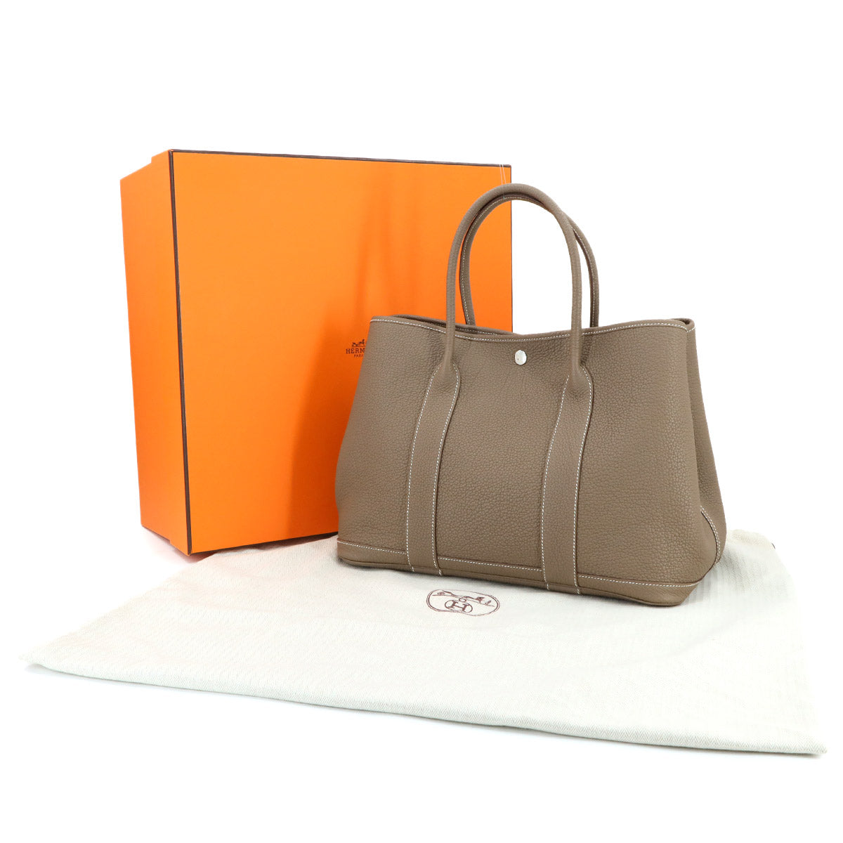 Garden Party 36 PM Tote Bag Negonda Leather Etoupe Purse