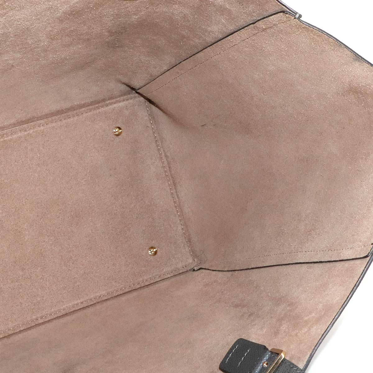 Soft Tote Bag Leather Gray V5B18 Purse