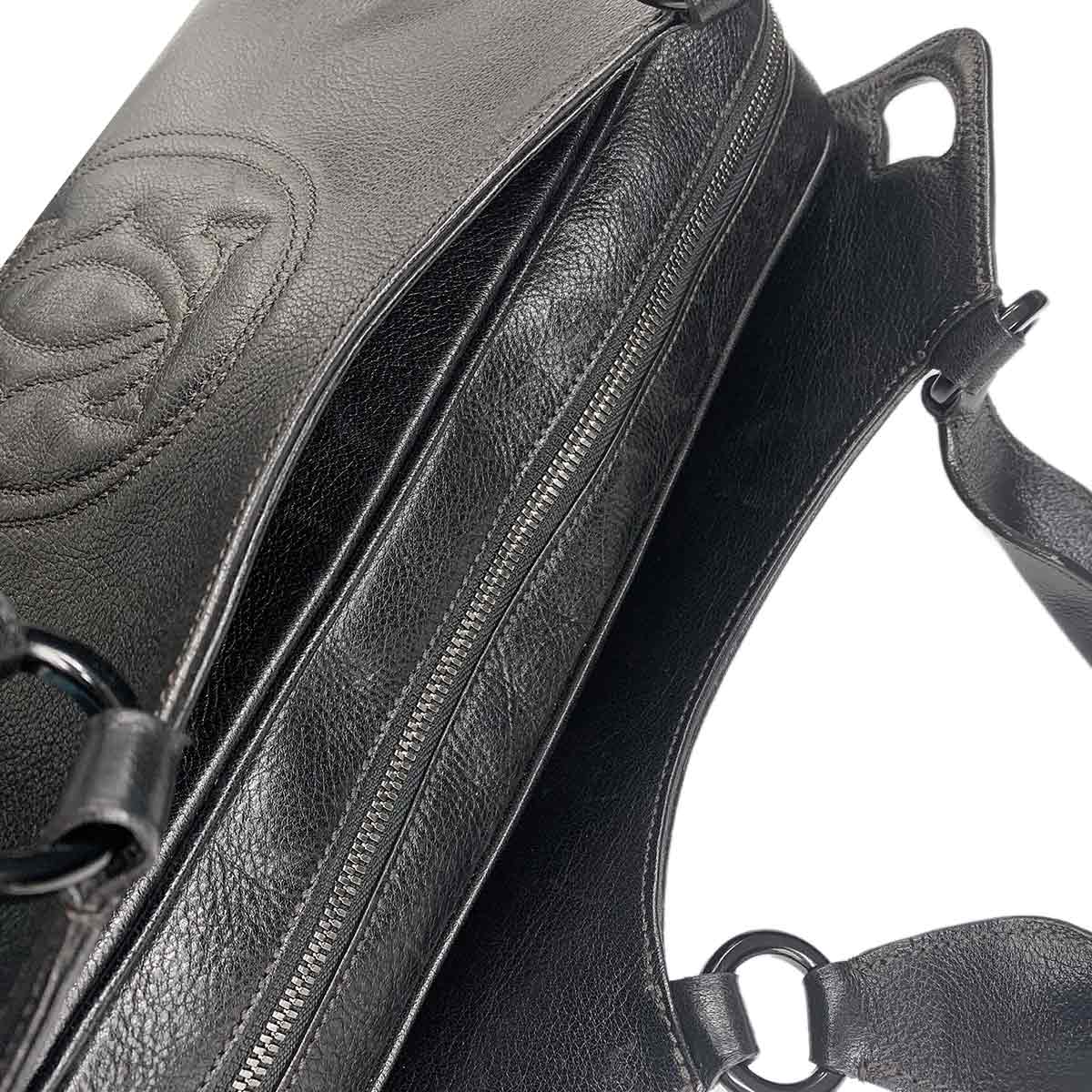 Marcello de Cartier Hand Bag Leather Black Purse