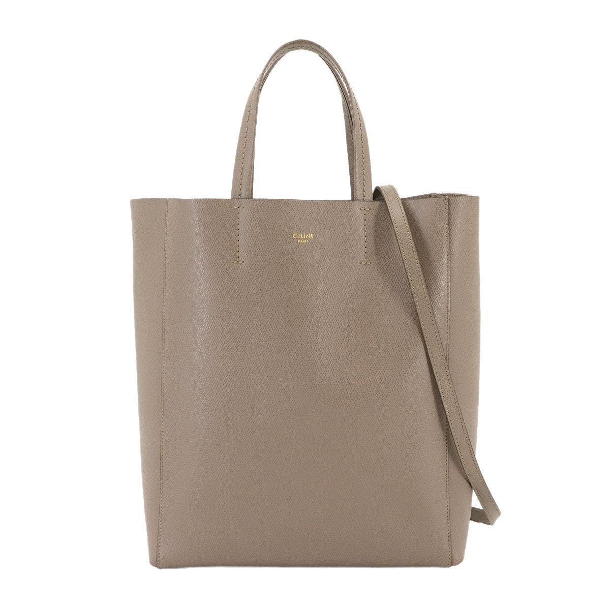 Small Vertical Cabas 2way Tote Shoulder Bag Leather 189813