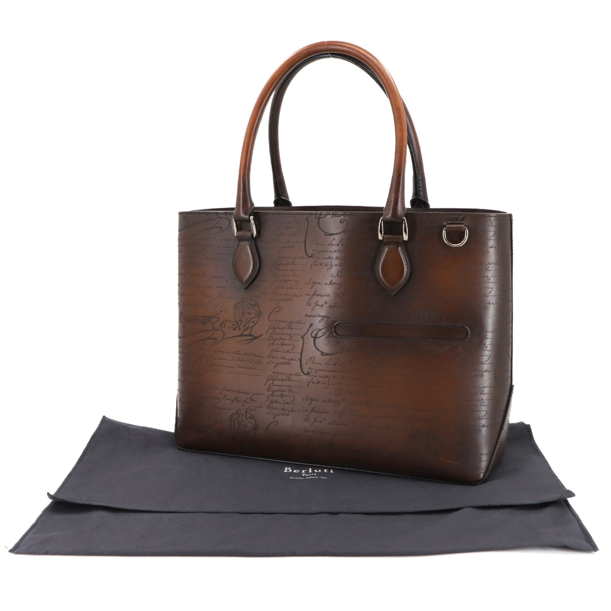 Calligraphy Toujours Tote Bag Venezia Leather Brown Purse