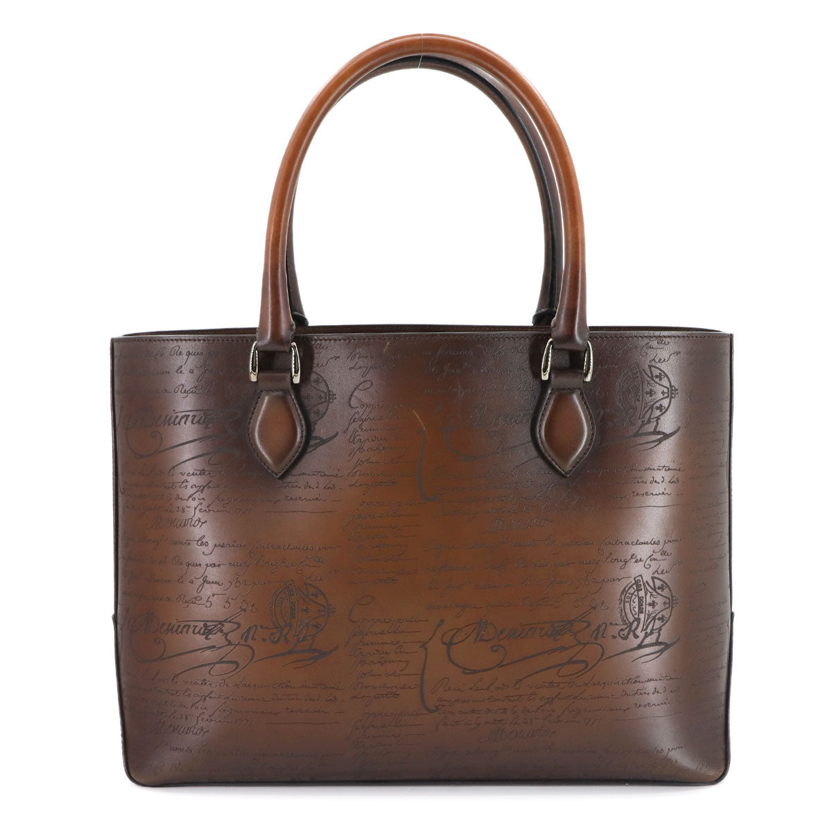 Calligraphy Toujours Tote Bag Venezia Leather Brown Purse