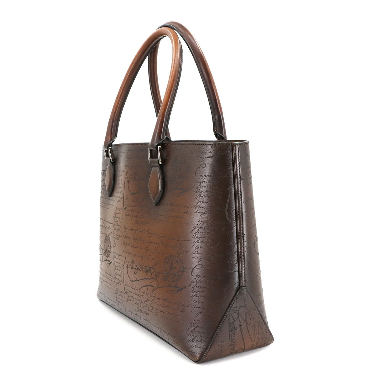 Calligraphy Toujours Tote Bag Venezia Leather Brown Purse